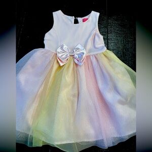 Girl Pink / Rainbow tulle Dress